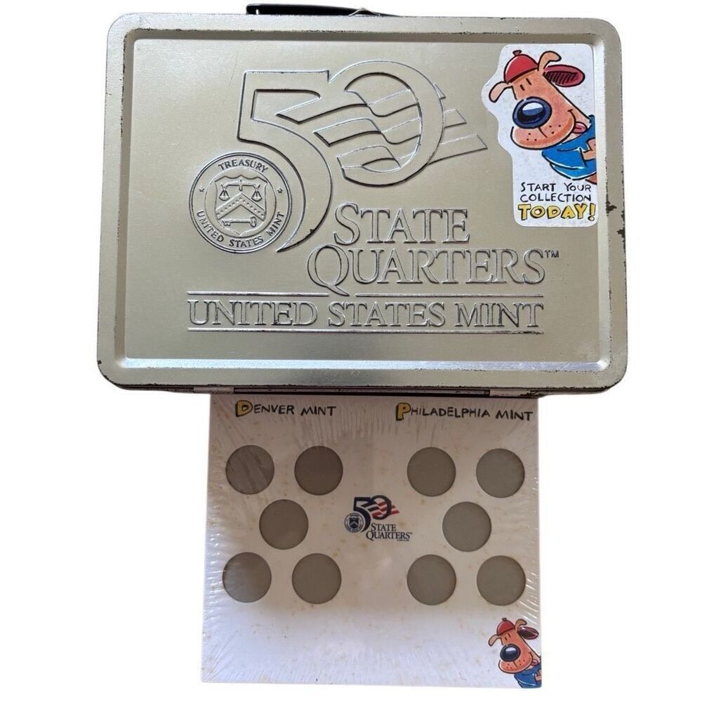 50 State Quarter U.S. Mint Collector’s Kit Lunchbox With Coin Cards Hallmark